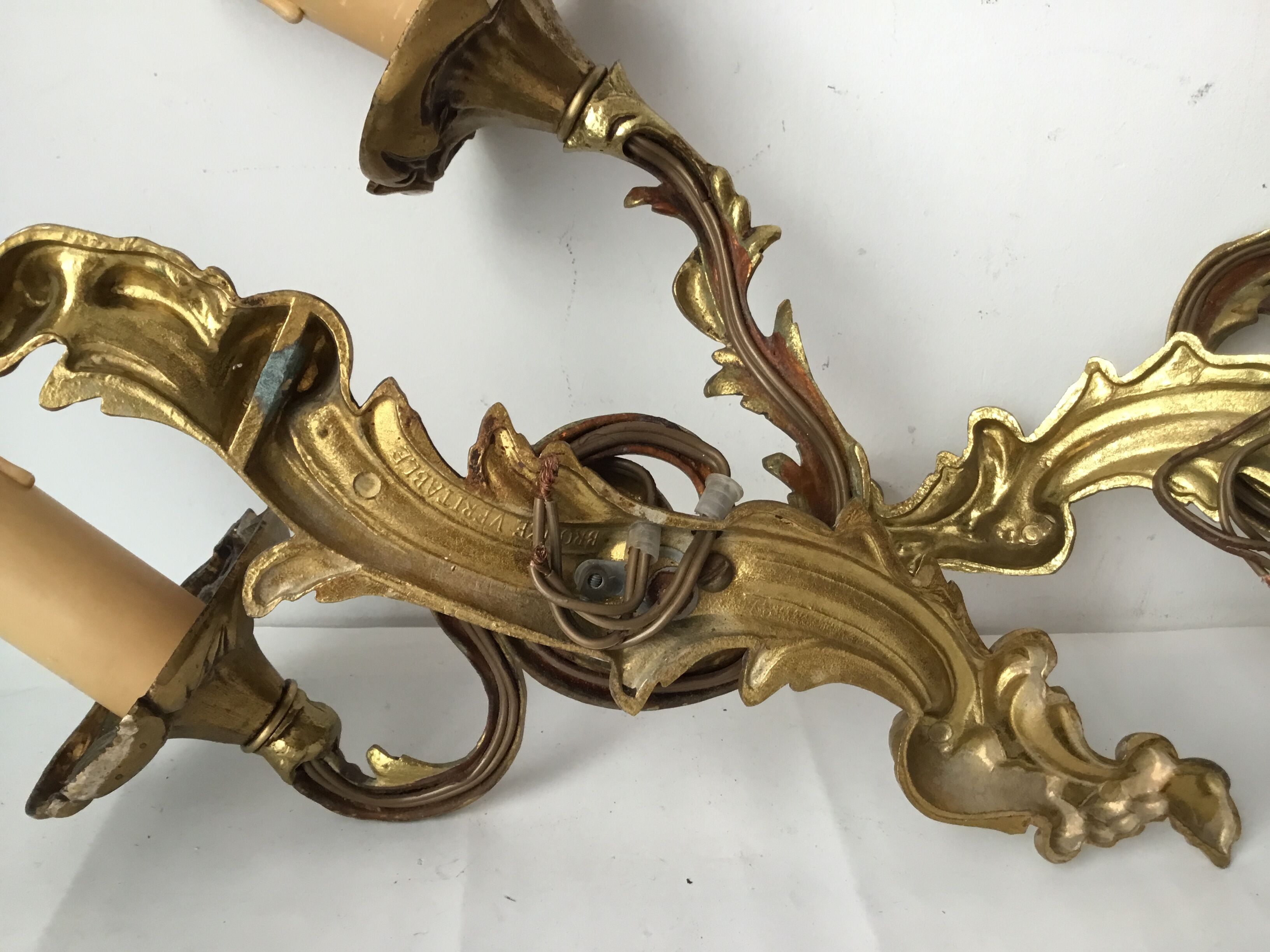 Pair of bronze appliques