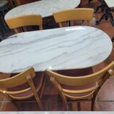 Bistro table with marble top