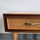 Pair of vintage 1960s asymmetrical bedside tables