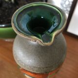 Enamelled stoneware pitcher