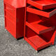 Prisunic 1970 metal trolley and box