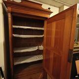 Single-door pitch pine wardrobe