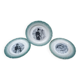 Set of 3 talking plates gien comical lunch