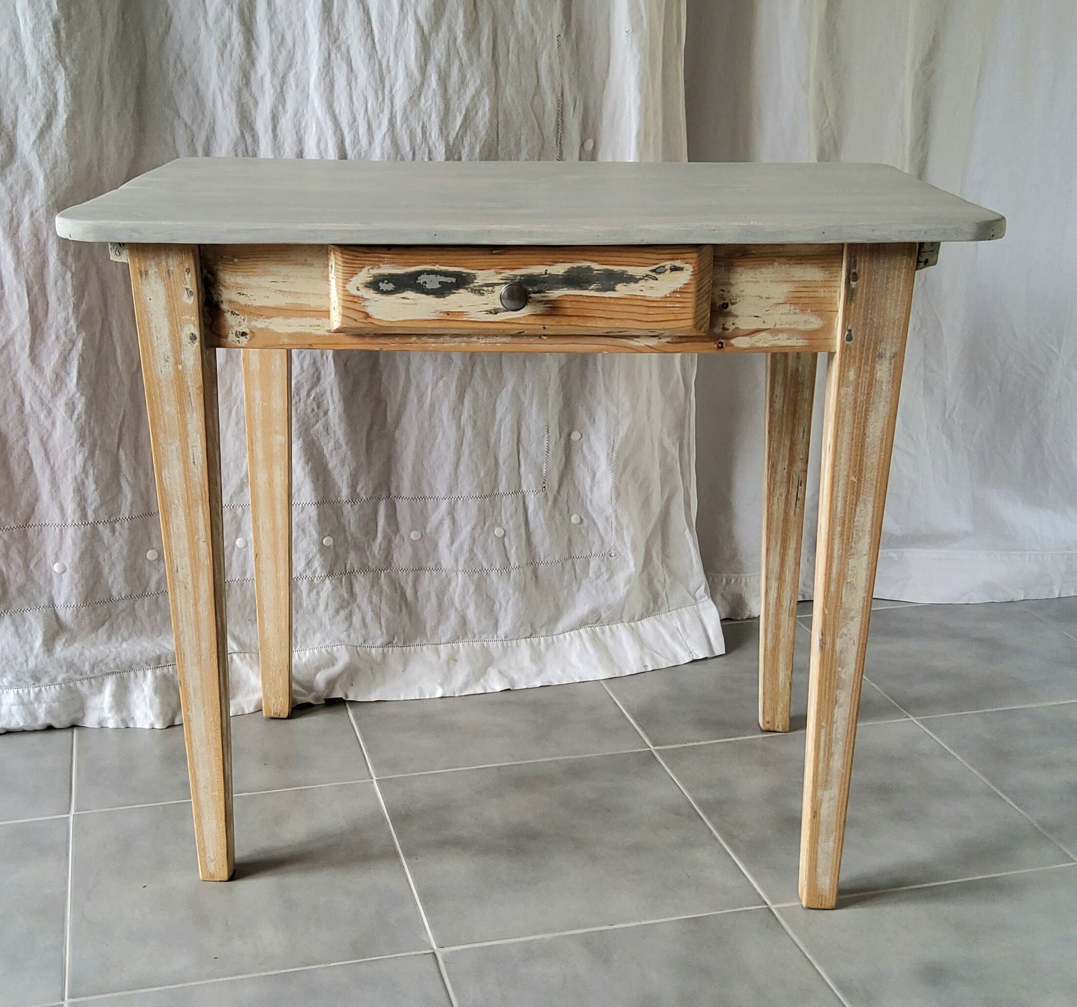 Weathered farmhouse table