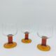 Lot de 4 verres ambré