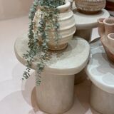 Rustic pot jar bleached terracotta vase