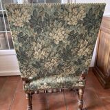 Pair of carved sheepbone armchairs with toe. Louis XIII early twentieth century