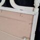 Vintage white faux bamboo mirror