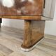 Art Deco sideboard in root walnut and fog with an aluminium base, 1940.