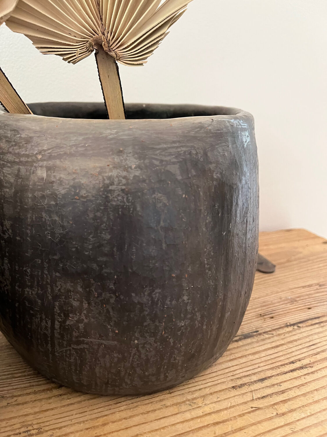 Grey terracotta vase