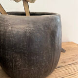 Grey terracotta vase