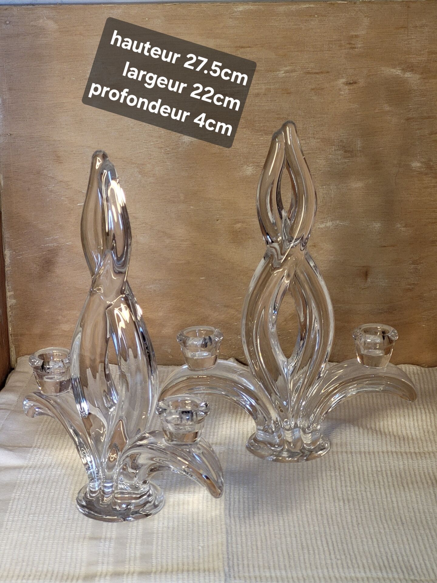 Crystal candle holders