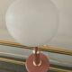 Lampe vintage en métal et opaline années 70