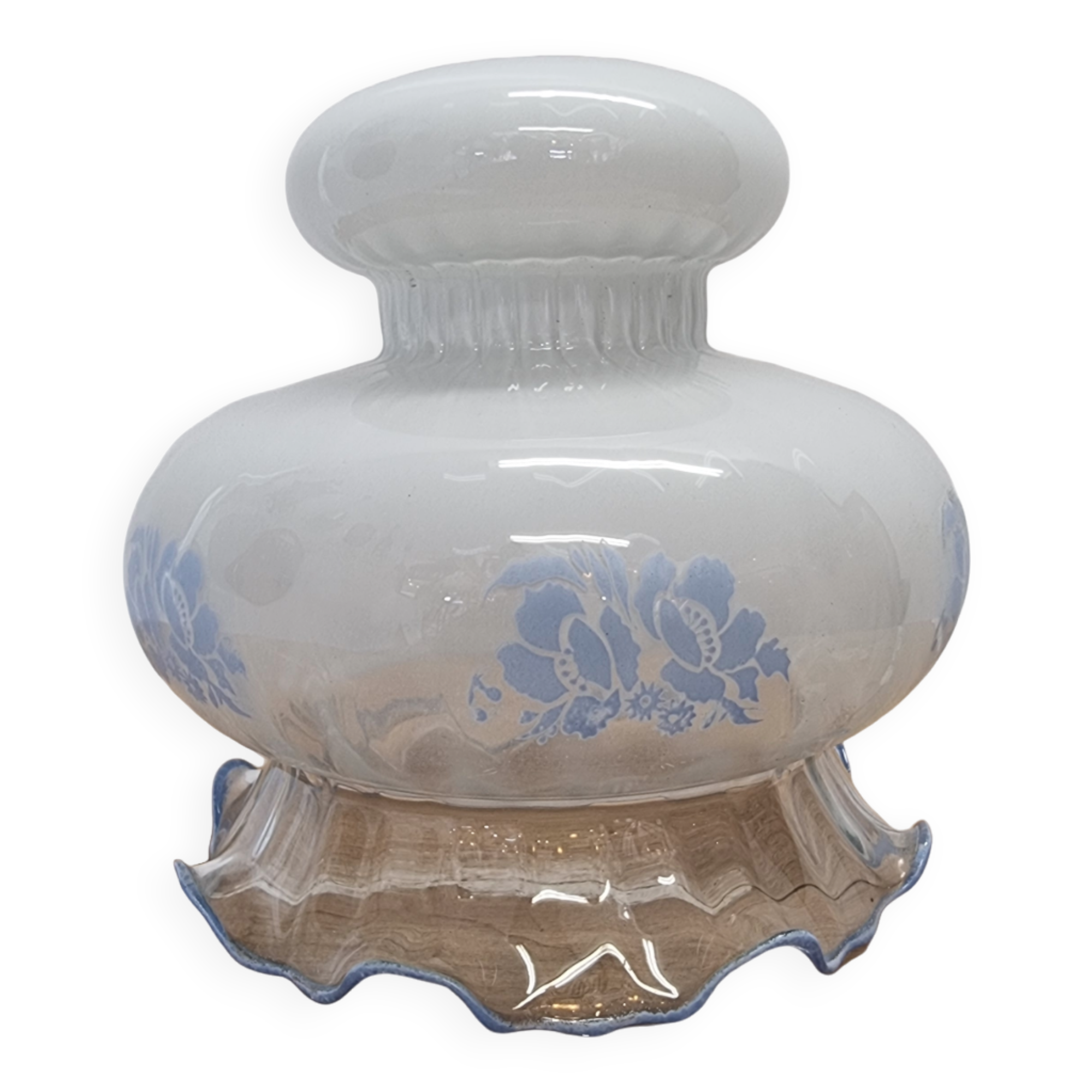 Vintage French glass lampshade