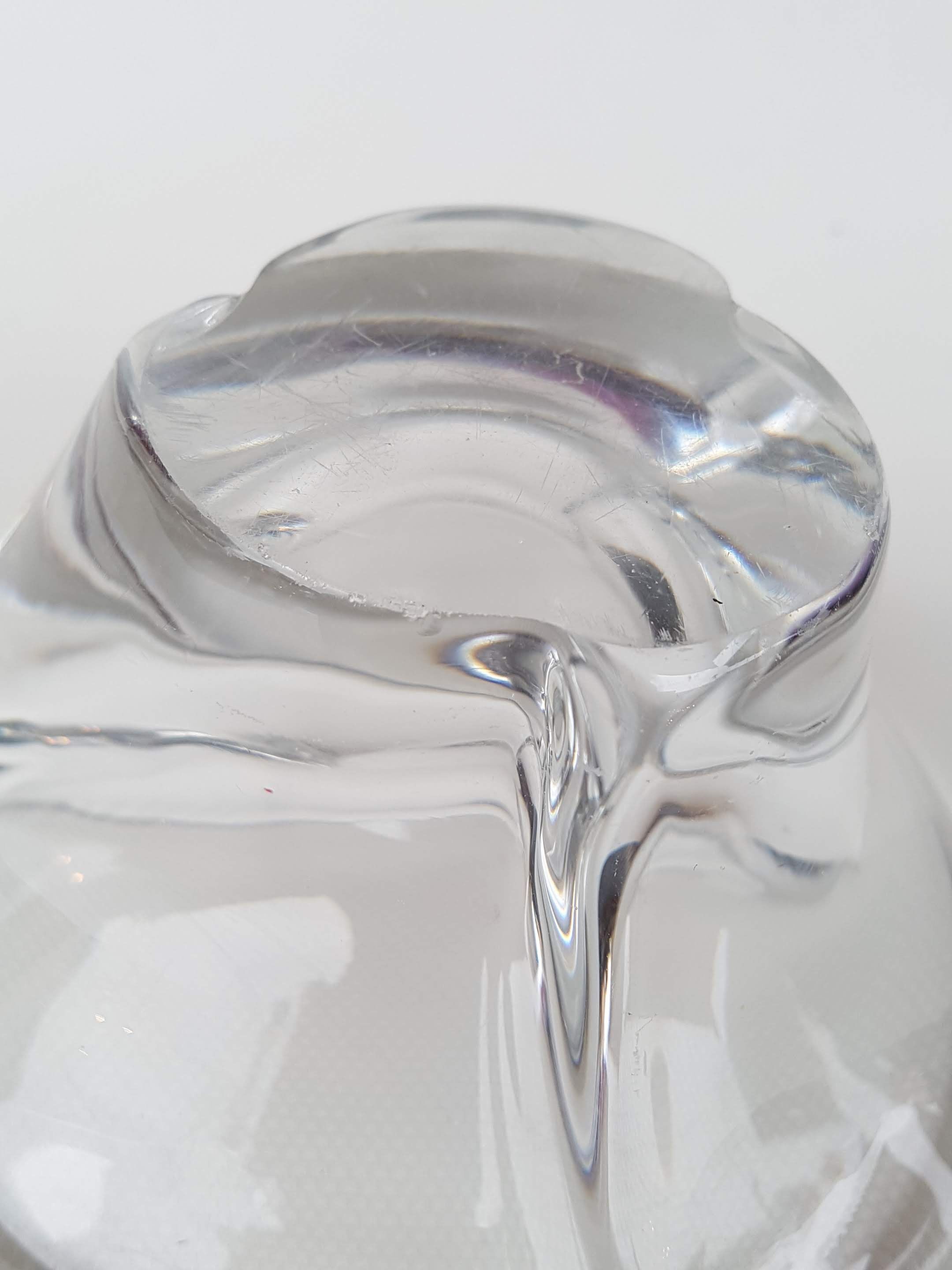 Daum France crystal ashtray