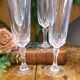 Champagne flutes Cristal d'Arques, "Louvre" pattern