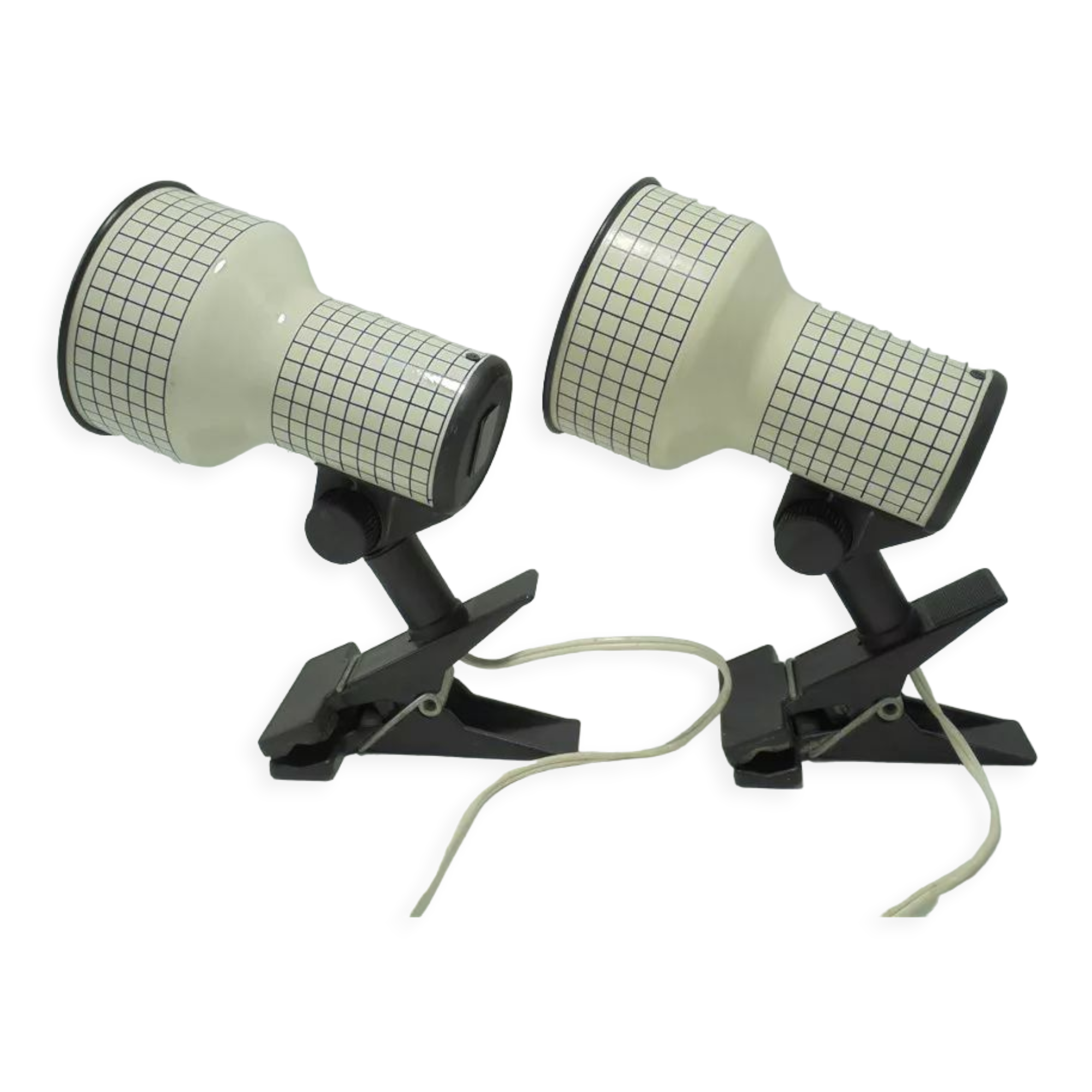 Pair of vintage clip-on spotlights