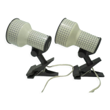 Pair of vintage clip-on spotlights
