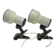 Pair of vintage clip-on spotlights