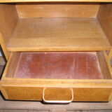 Bedside with 1 drawer and compass feet