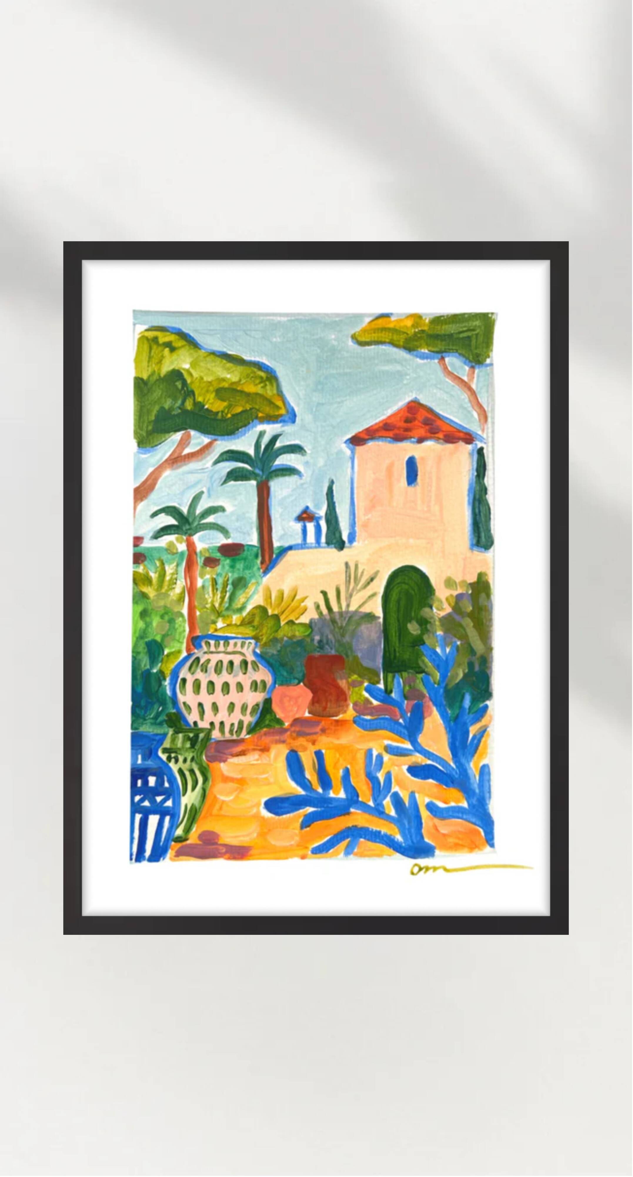 Original Acrylic Painting on paper - South Garden