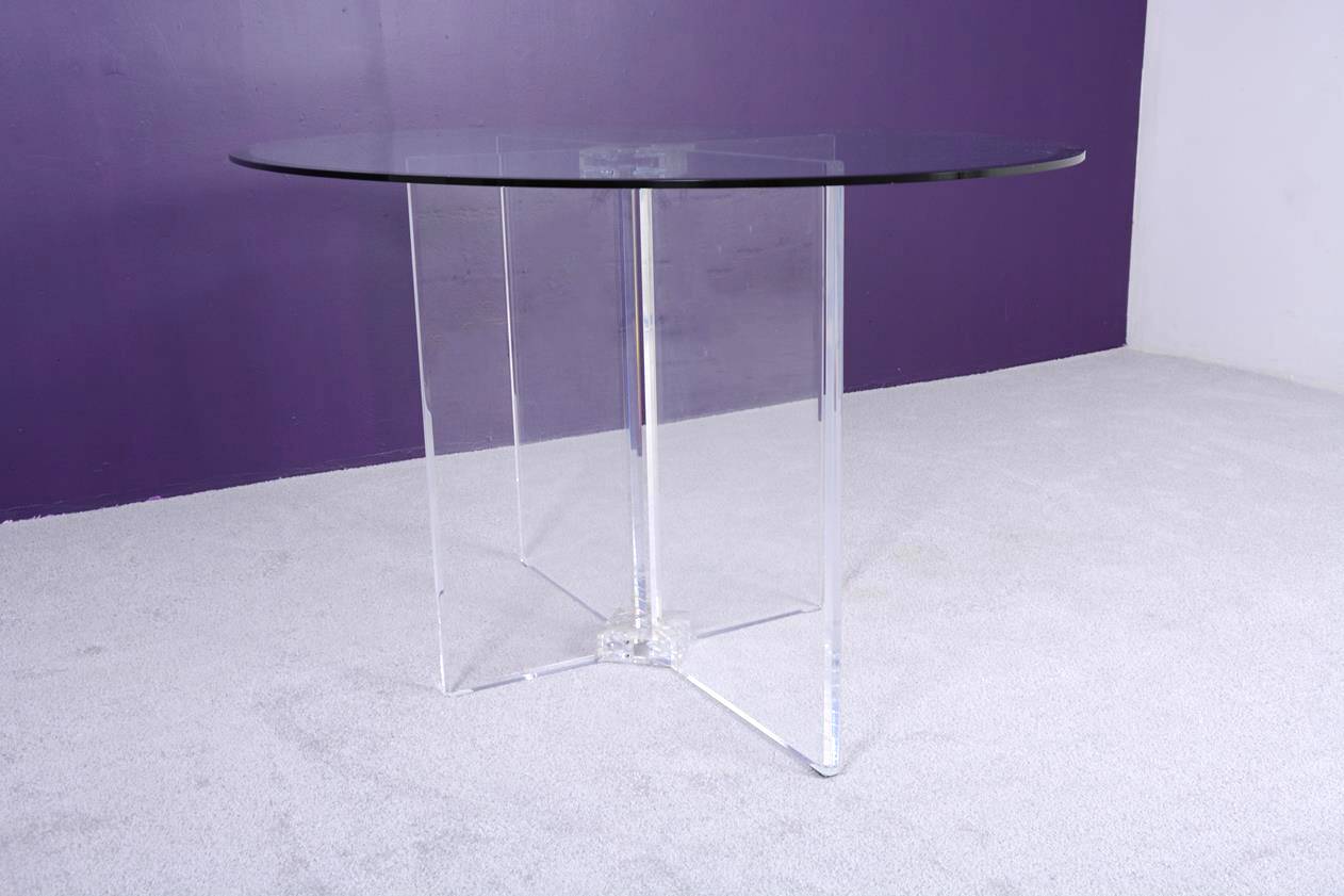 Dining table by David Lange (signature on the base).