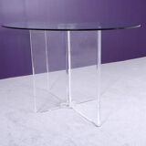 Dining table by David Lange (signature on the base).