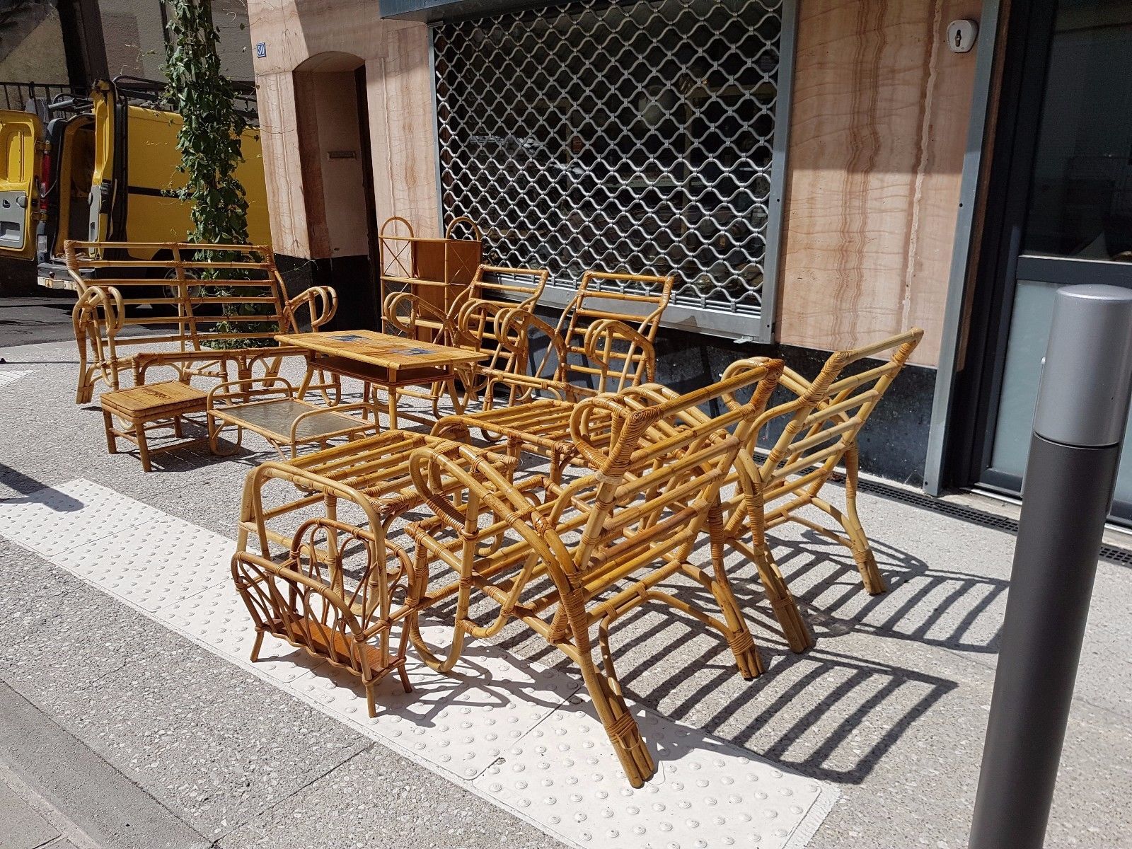 Salon de jardin d'hiver design 70 en bambou