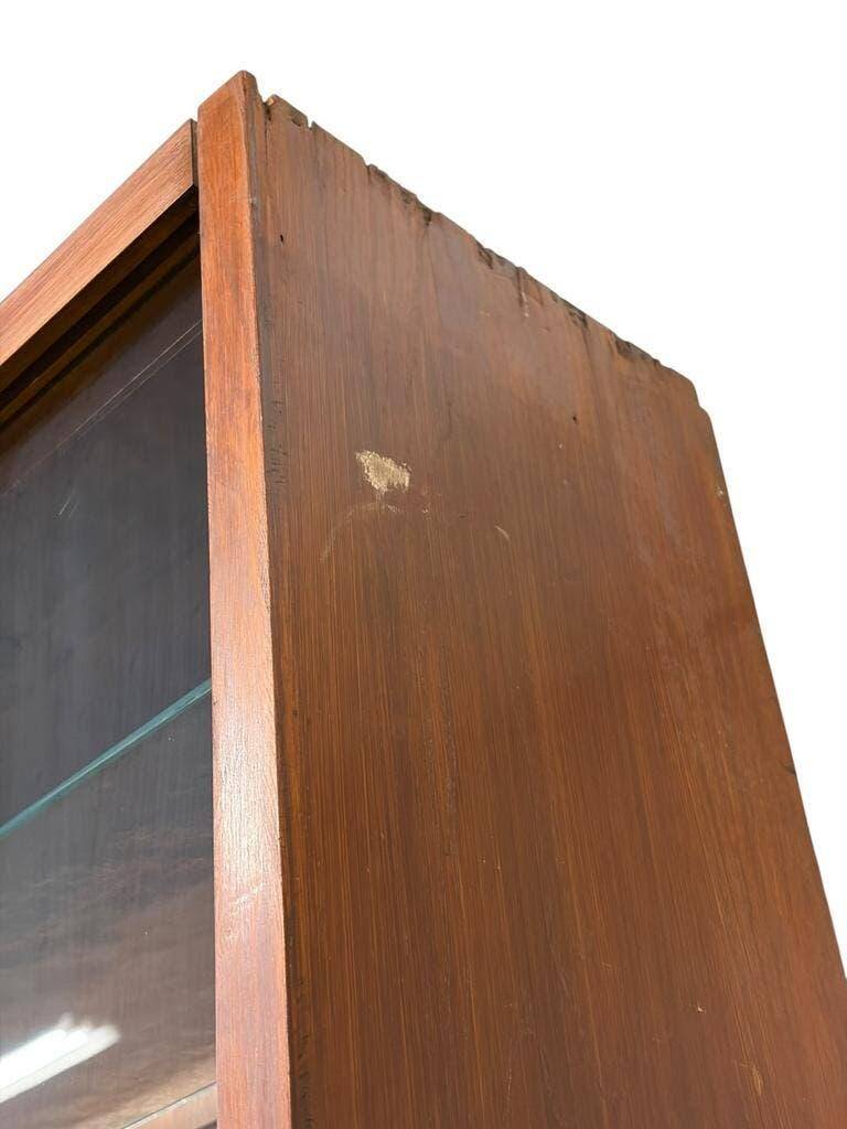 XL vintage wooden display cabinet / sideboard / wall cupboard
