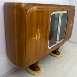 Vittorio Dassi Mid-Century Modern Italian Mahogany Cabinet Bar, 1950s