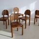 Ensemble de 5 chaises à manger dans le style de Rainer Daumiller