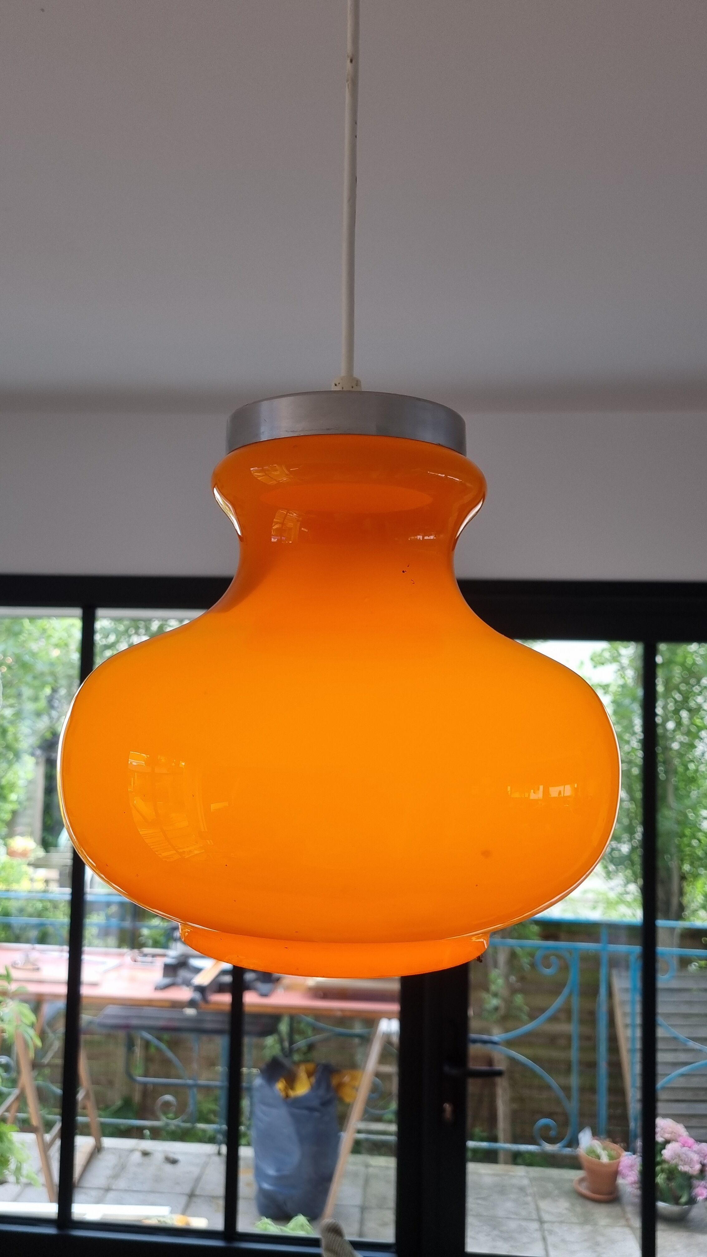 Orange vintage pendant lamp