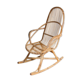 Rocking-chair en rotin