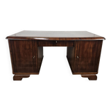 1930s oak open desk with drawers