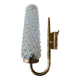 Brass and chiseled glass wall light