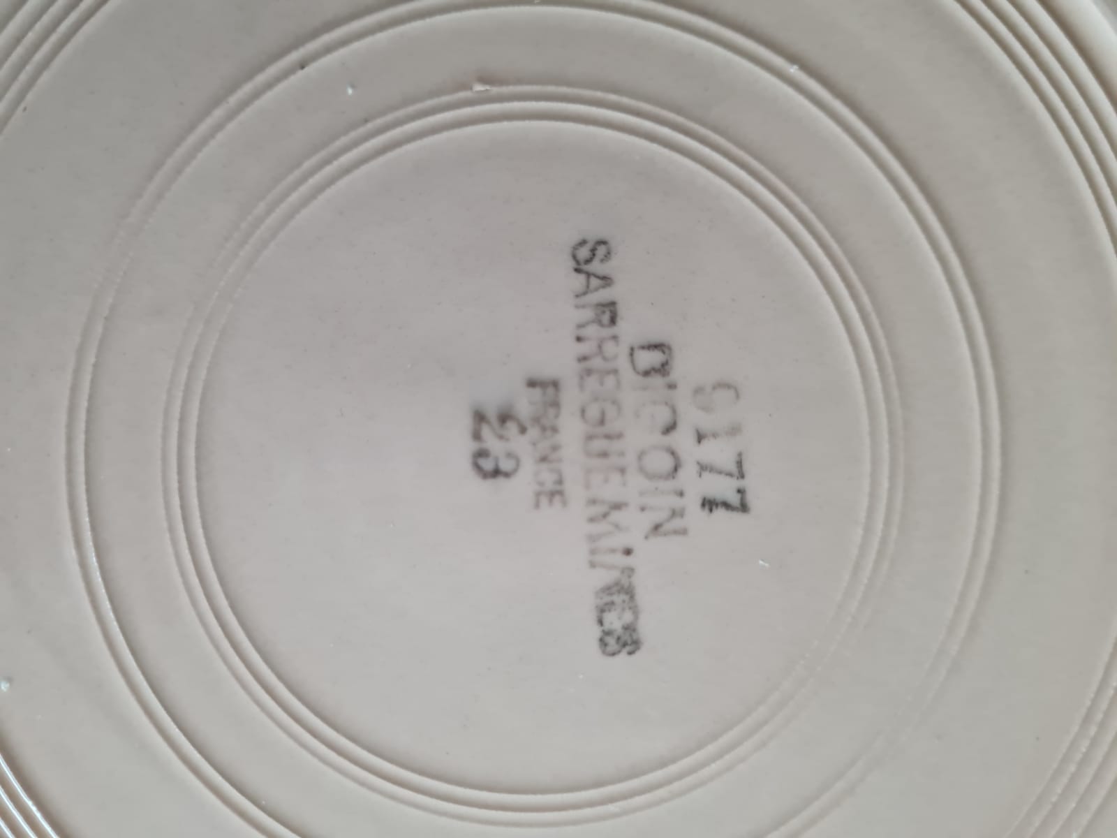 Set of 6 plates Plate Digoin Sarreguemines