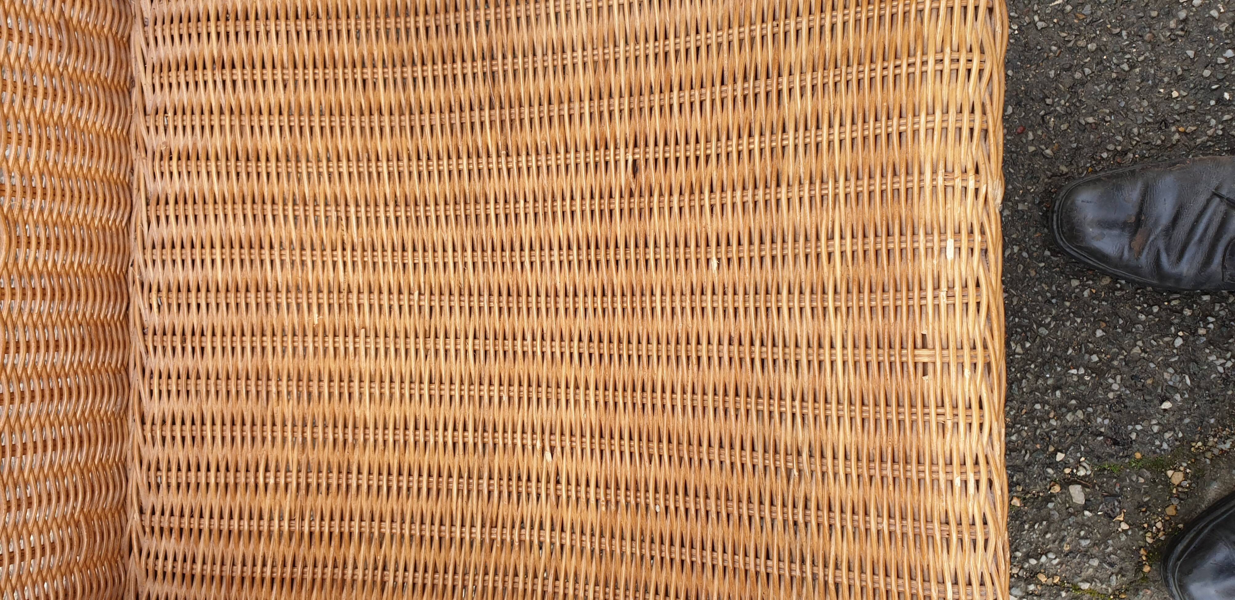 Rattan and bamboo armchair