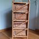 Chest of drawers in wicker and rattan