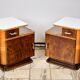 Ensemble de deux tables de nuit Art Déco, par Jindřich Halabala, années 1940, Tchécoslovaquie.