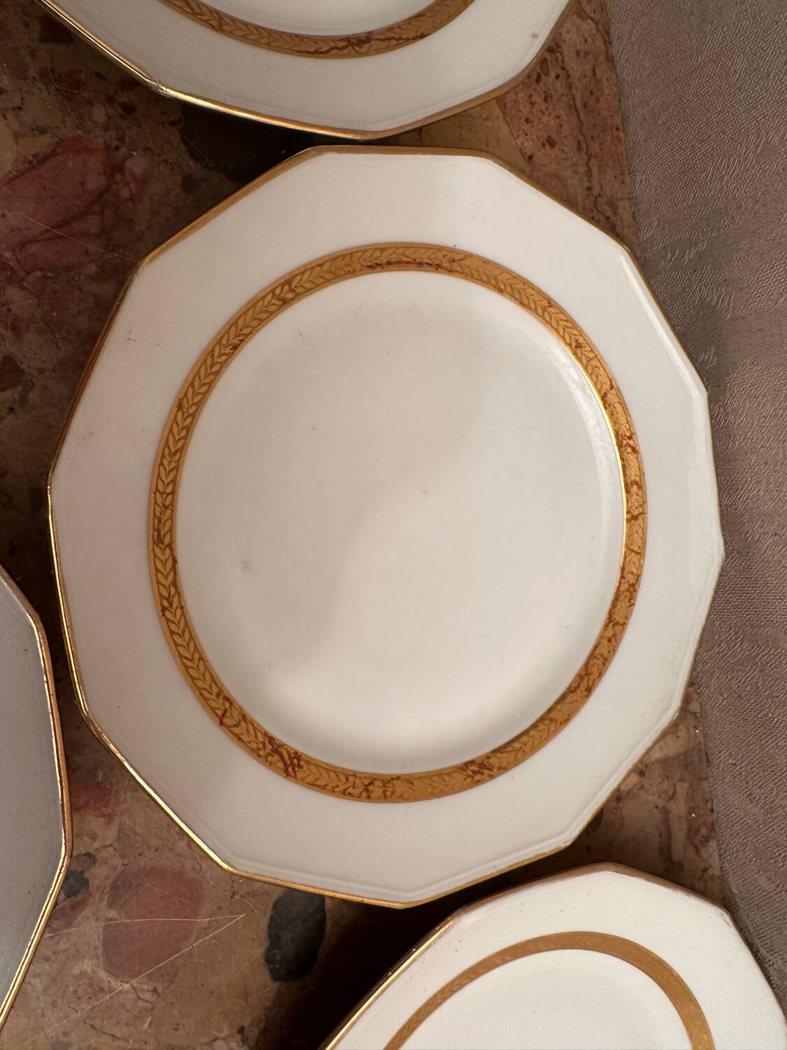 F. Legrand Limoges - Service à Dessert 2 Plat Gâteaux/Tartes + 11 assi