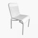 White woven resin garden chair