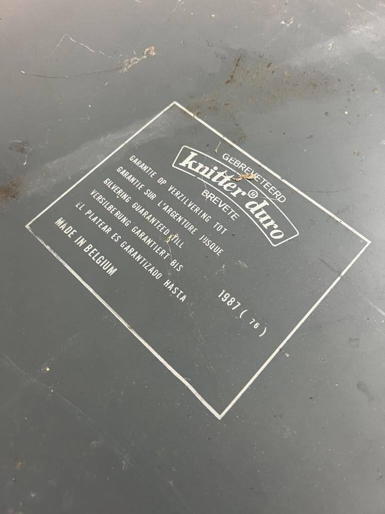 Miroir ovale vintage en verre Knitter Duro