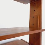 Vintage modular secretary shelf bookcase in teak from the 60s
