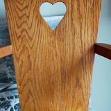 Art-popular armchair 50s in solid wood