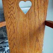 Art-popular armchair 50s in solid wood