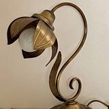 Lampe fleur en laiton