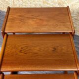 60s 70s Teak Nesting Tables side tables by Salin Nybor Denmark Design