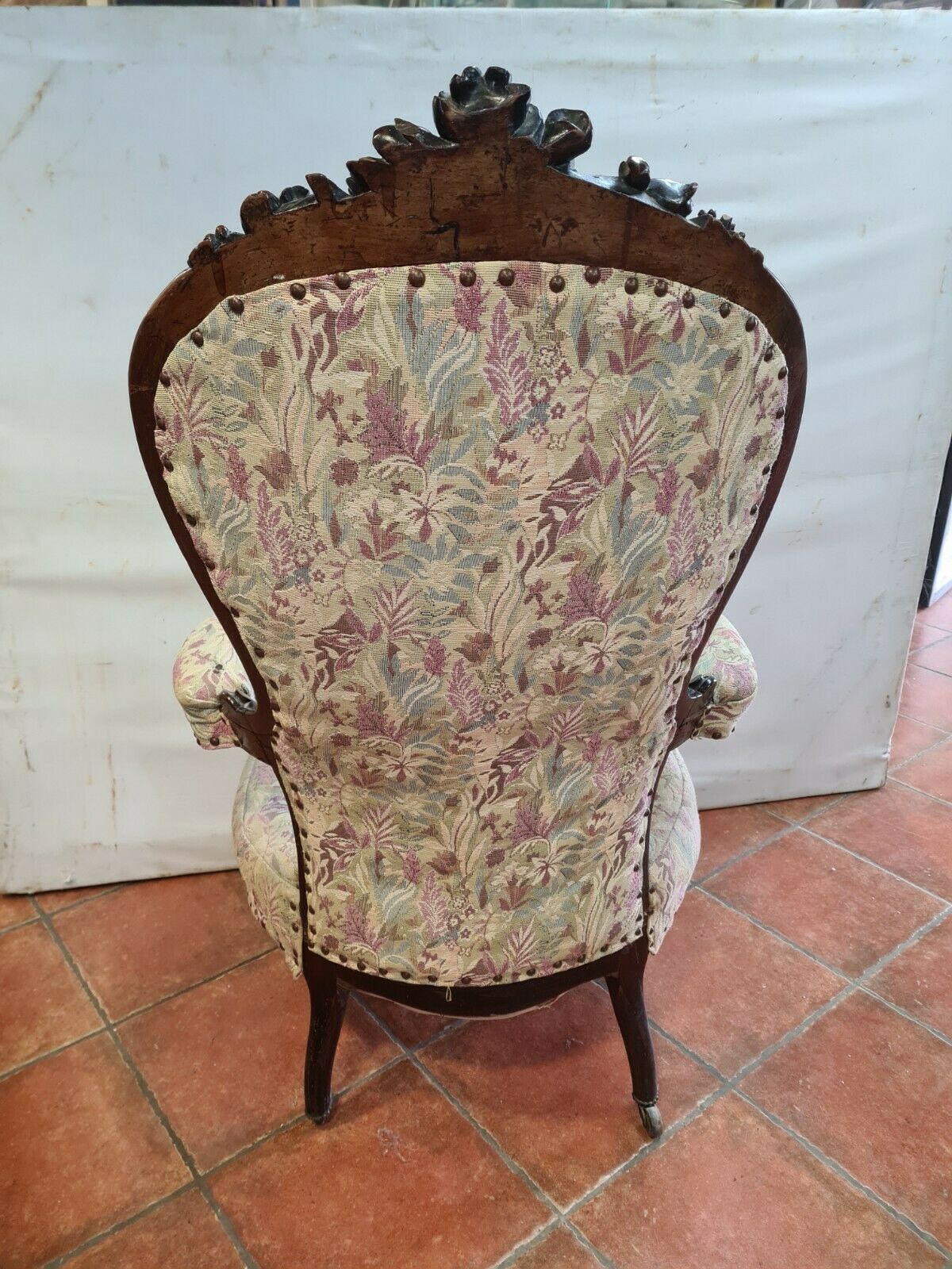 Armchair style Napoleon III in rosewood