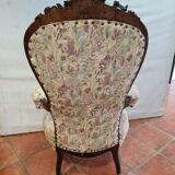 Fauteuil bergère style Napoleon III en palissandre