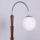 Lampadaire cubisme tchèque restauré, hêtre, acier chromé, Tchéquie, années 1920